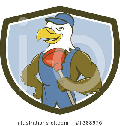 Royalty-Free (RF) Bald Eagle Clipart Illustration by patrimonio - Stock Sample #1388676