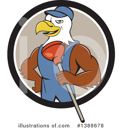 Royalty-Free (RF) Bald Eagle Clipart Illustration by patrimonio - Stock Sample #1388678
