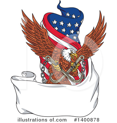 Royalty-Free (RF) Bald Eagle Clipart Illustration by patrimonio - Stock Sample #1400878