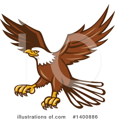 Royalty-Free (RF) Bald Eagle Clipart Illustration by patrimonio - Stock Sample #1400886
