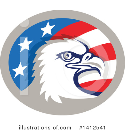 Royalty-Free (RF) Bald Eagle Clipart Illustration by patrimonio - Stock Sample #1412541