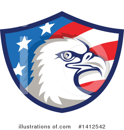 Royalty-Free (RF) Bald Eagle Clipart Illustration by patrimonio - Stock Sample #1412542