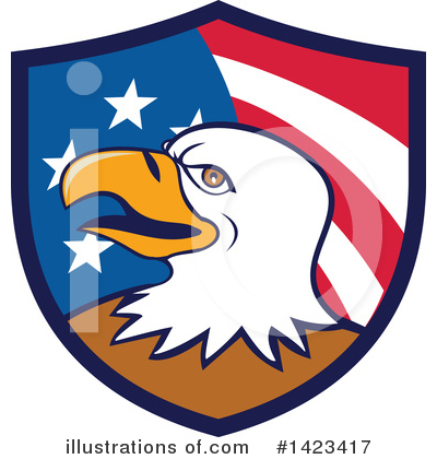 Royalty-Free (RF) Bald Eagle Clipart Illustration by patrimonio - Stock Sample #1423417