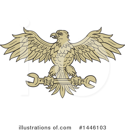 Royalty-Free (RF) Bald Eagle Clipart Illustration by patrimonio - Stock Sample #1446103