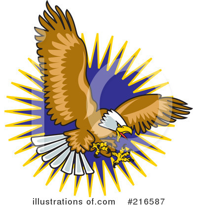 Royalty-Free (RF) Bald Eagle Clipart Illustration by Andy Nortnik - Stock Sample #216587