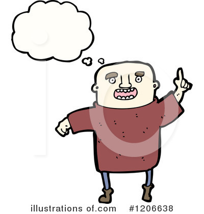 Royalty-Free (RF) Bald Man Clipart Illustration by lineartestpilot - Stock Sample #1206638