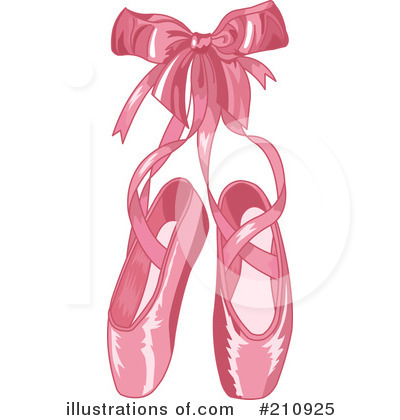 Royalty-Free (RF) Ballet Slippers Clipart Illustration by Pushkin - Stock Sample #210925