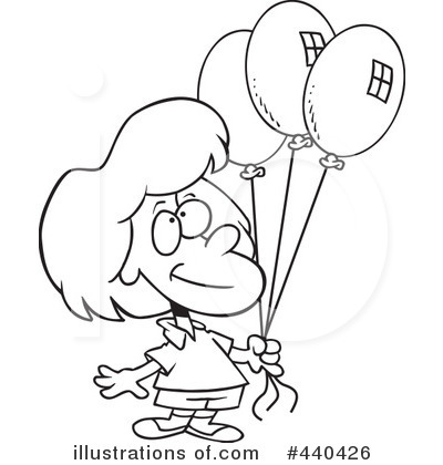 Royalty-Free (RF) Balloon Clipart Illustration by toonaday - Stock Sample #440426