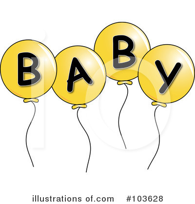 Royalty-Free (RF) Balloons Clipart Illustration by Pams Clipart - Stock Sample #103628
