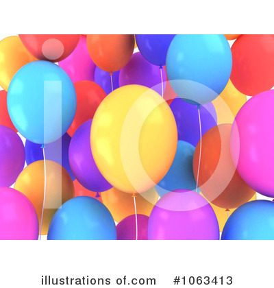 Royalty-Free (RF) Balloons Clipart Illustration by BNP Design Studio - Stock Sample #1063413