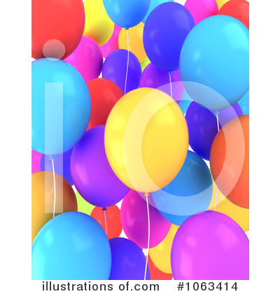 Royalty-Free (RF) Balloons Clipart Illustration by BNP Design Studio - Stock Sample #1063414