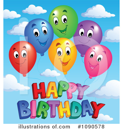 Royalty-Free (RF) Balloons Clipart Illustration by visekart - Stock Sample #1090578