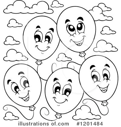 Royalty-Free (RF) Balloons Clipart Illustration by visekart - Stock Sample #1201484