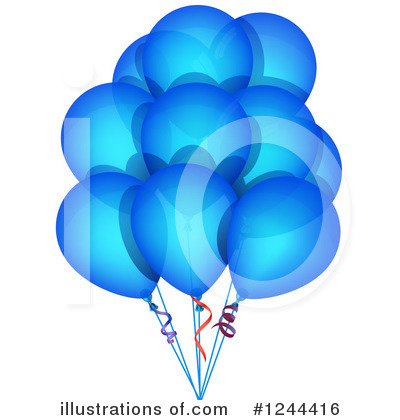 Party Balloons Clipart #1244416 by vectorace