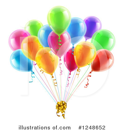 Party Balloons Clipart #1248652 by AtStockIllustration