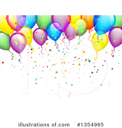 Party Balloons Clipart #1354965 by vectorace