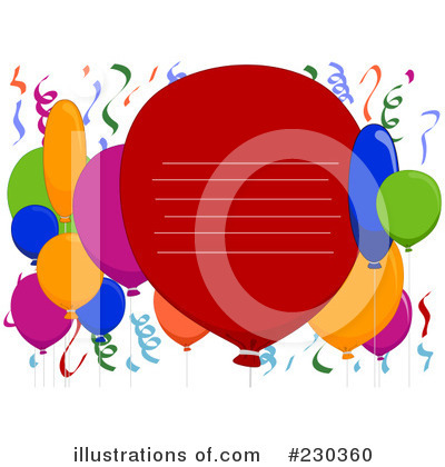 Royalty-Free (RF) Balloons Clipart Illustration by BNP Design Studio - Stock Sample #230360