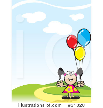Royalty-Free (RF) Balloons Clipart Illustration by David Rey - Stock Sample #31028