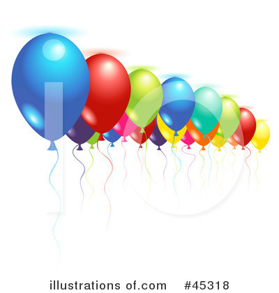 Royalty-Free (RF) Balloons Clipart Illustration by Oligo - Stock Sample #45318