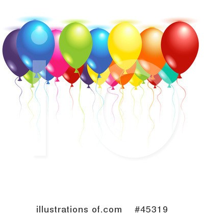 Royalty-Free (RF) Balloons Clipart Illustration by Oligo - Stock Sample #45319