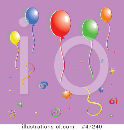 Royalty-Free (RF) Balloons Clipart Illustration by Prawny - Stock Sample #47240