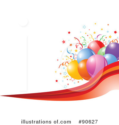 Royalty-Free (RF) Balloons Clipart Illustration by Pushkin - Stock Sample #90627