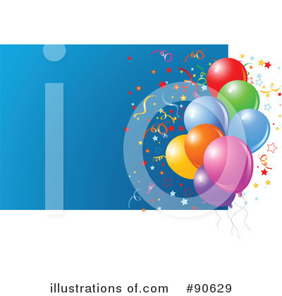 Royalty-Free (RF) Balloons Clipart Illustration by Pushkin - Stock Sample #90629