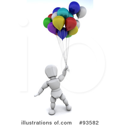 Royalty-Free (RF) Balloons Clipart Illustration by KJ Pargeter - Stock Sample #93582