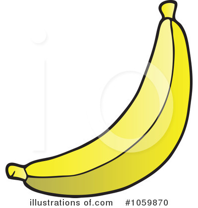 Royalty-Free (RF) Banana Clipart Illustration by visekart - Stock Sample #1059870