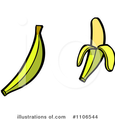 Royalty-Free (RF) Banana Clipart Illustration by Cartoon Solutions - Stock Sample #1106544