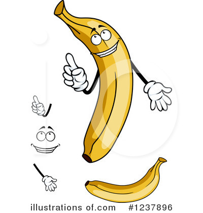 Royalty-Free (RF) Banana Clipart Illustration by Vector Tradition SM - Stock Sample #1237896