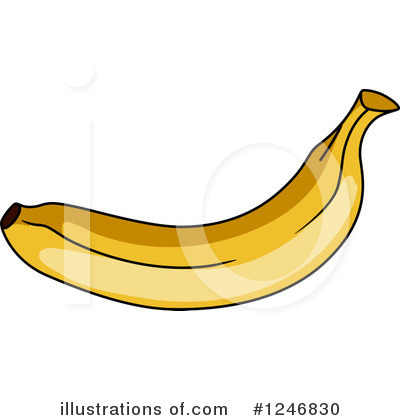 Royalty-Free (RF) Banana Clipart Illustration by Vector Tradition SM - Stock Sample #1246830