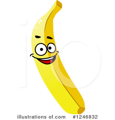 Royalty-Free (RF) Banana Clipart Illustration by Vector Tradition SM - Stock Sample #1246832