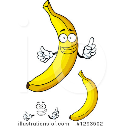 Royalty-Free (RF) Banana Clipart Illustration by Vector Tradition SM - Stock Sample #1293502
