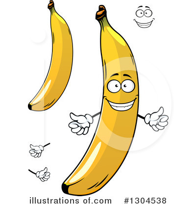 Royalty-Free (RF) Banana Clipart Illustration by Vector Tradition SM - Stock Sample #1304538