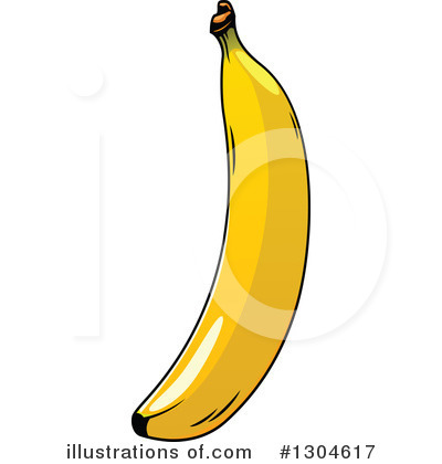 Royalty-Free (RF) Banana Clipart Illustration by Vector Tradition SM - Stock Sample #1304617
