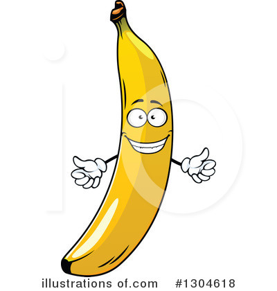 Royalty-Free (RF) Banana Clipart Illustration by Vector Tradition SM - Stock Sample #1304618