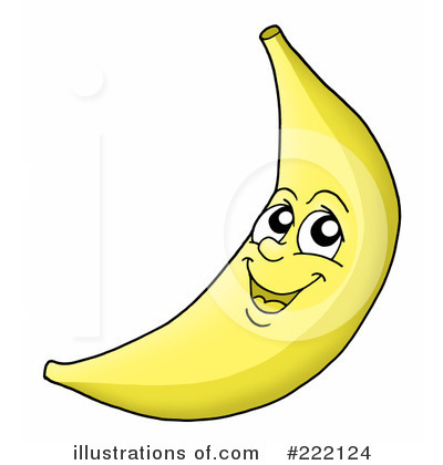 Royalty-Free (RF) Banana Clipart Illustration by visekart - Stock Sample #222124