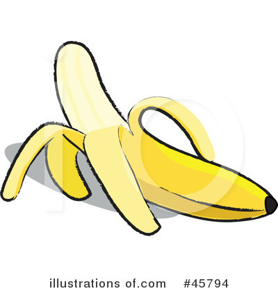 Royalty-Free (RF) Banana Clipart Illustration by Pams Clipart - Stock Sample #45794