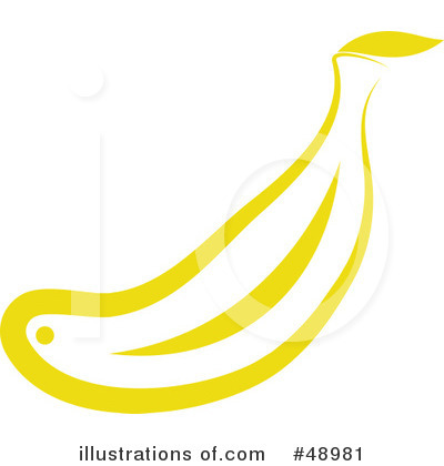 Royalty-Free (RF) Banana Clipart Illustration by Prawny - Stock Sample #48981