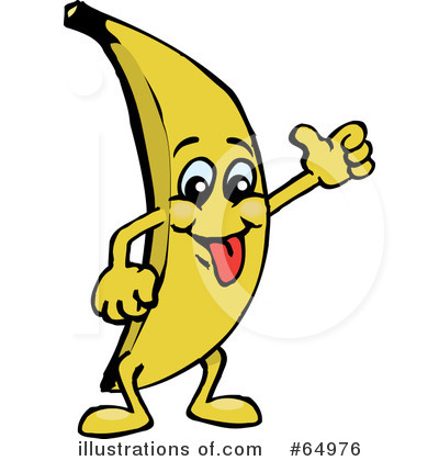 Royalty-Free (RF) Banana Clipart Illustration by Dennis Holmes Designs - Stock Sample #64976