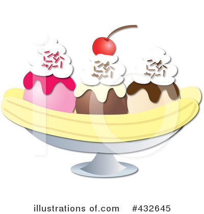 Royalty-Free (RF) Banana Split Clipart Illustration by Pams Clipart - Stock Sample #432645