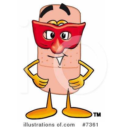 Royalty-Free (RF) Bandaid Clipart Illustration by Mascot Junction - Stock Sample #7361