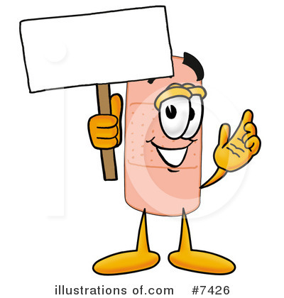 Royalty-Free (RF) Bandaid Clipart Illustration by Mascot Junction - Stock Sample #7426