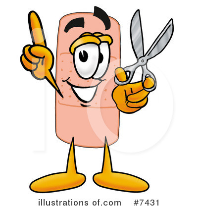 Royalty-Free (RF) Bandaid Clipart Illustration by Mascot Junction - Stock Sample #7431