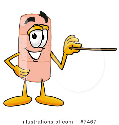 Royalty-Free (RF) Bandaid Clipart Illustration by Mascot Junction - Stock Sample #7467