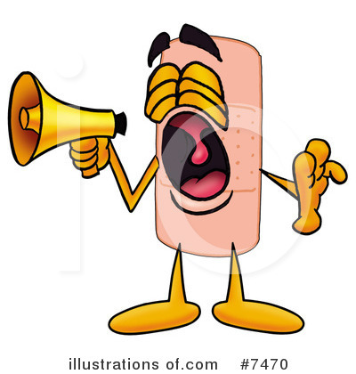 Royalty-Free (RF) Bandaid Clipart Illustration by Mascot Junction - Stock Sample #7470