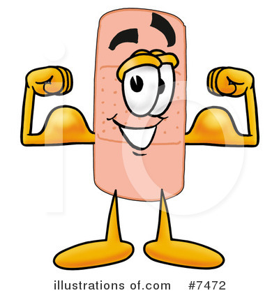 Royalty-Free (RF) Bandaid Clipart Illustration by Mascot Junction - Stock Sample #7472