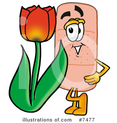 Royalty-Free (RF) Bandaid Clipart Illustration by Mascot Junction - Stock Sample #7477