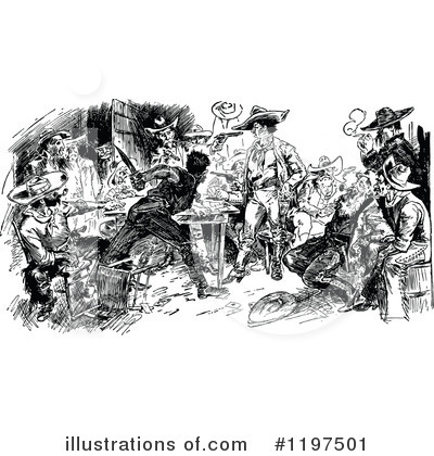 Royalty-Free (RF) Bandits Clipart Illustration by Prawny Vintage - Stock Sample #1197501